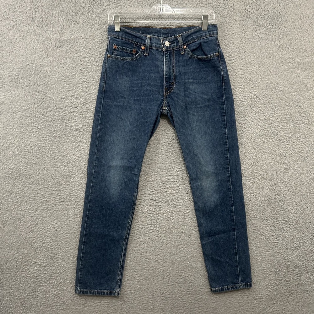 Levis Jeans Mens 29x30 Blue Denim 511 Slim Straight Medium Wash American Stretch